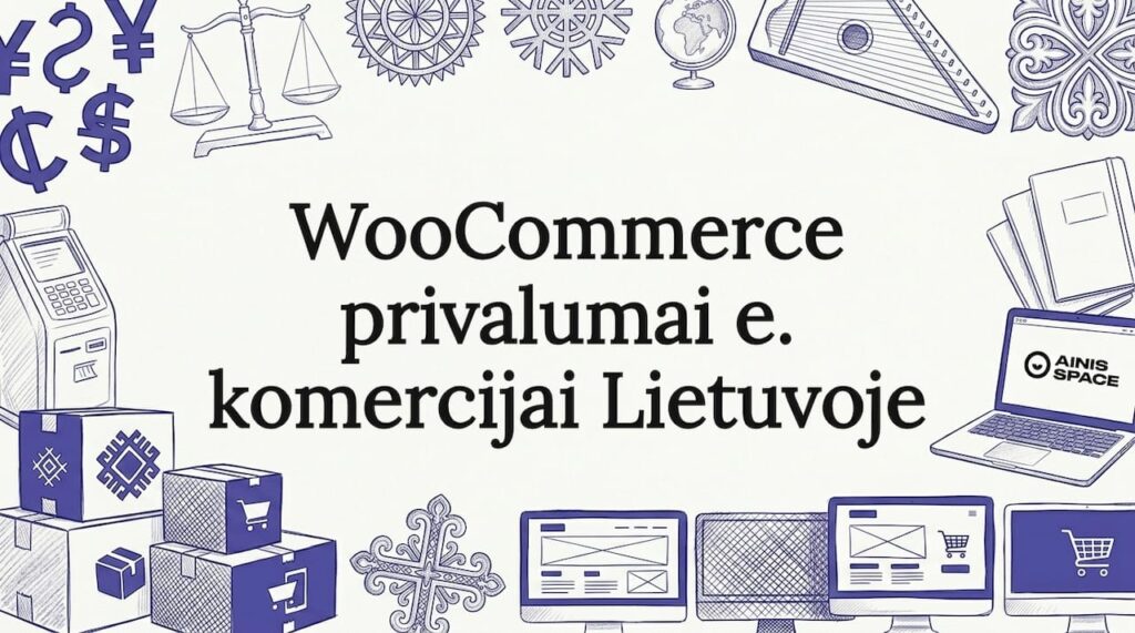 Įkvepiantis elektroninės prekybos tematikos titulinio puslapio paveikslas
