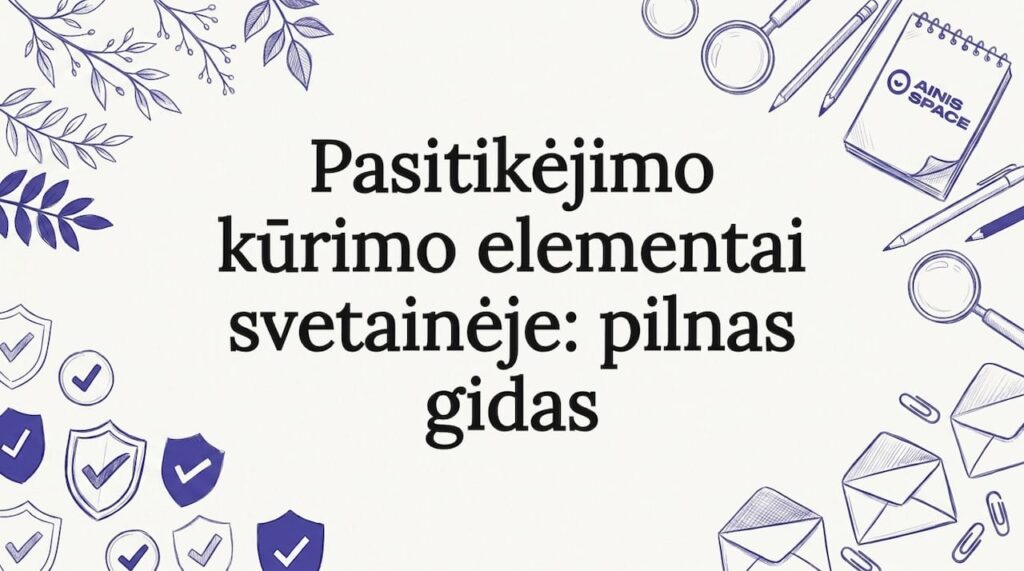 Rankomis piešta dekoratyvi antraštės kortelė
